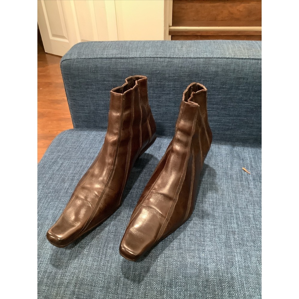 Valentine Vero Cucio- Italy- Lady's Stylish-Soft Brown Leather Boots-Sz36 /5.5us